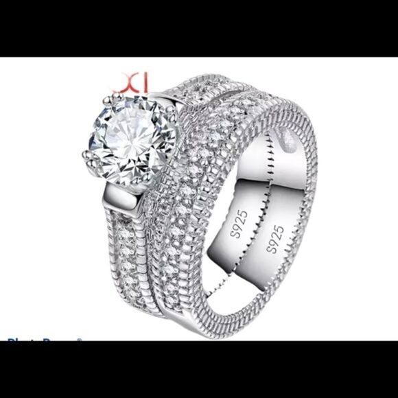 925 Sterling Silver Ring 2PCS - Picture 1 of 8